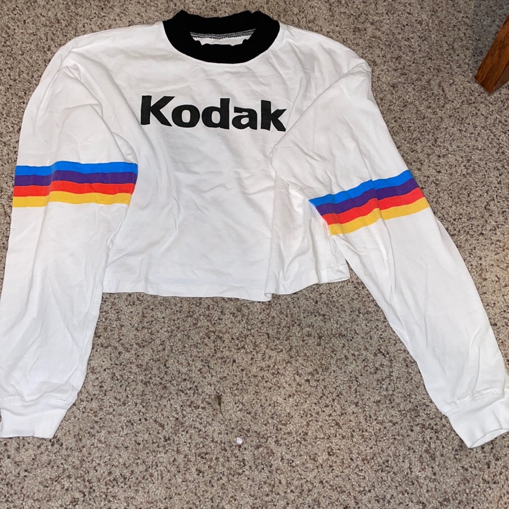 Rainbow Cropped Kodak long sleeve